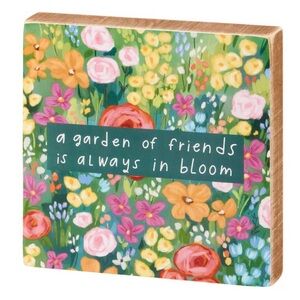 Primitives by Kathy “Garden of Friends” Block Sign